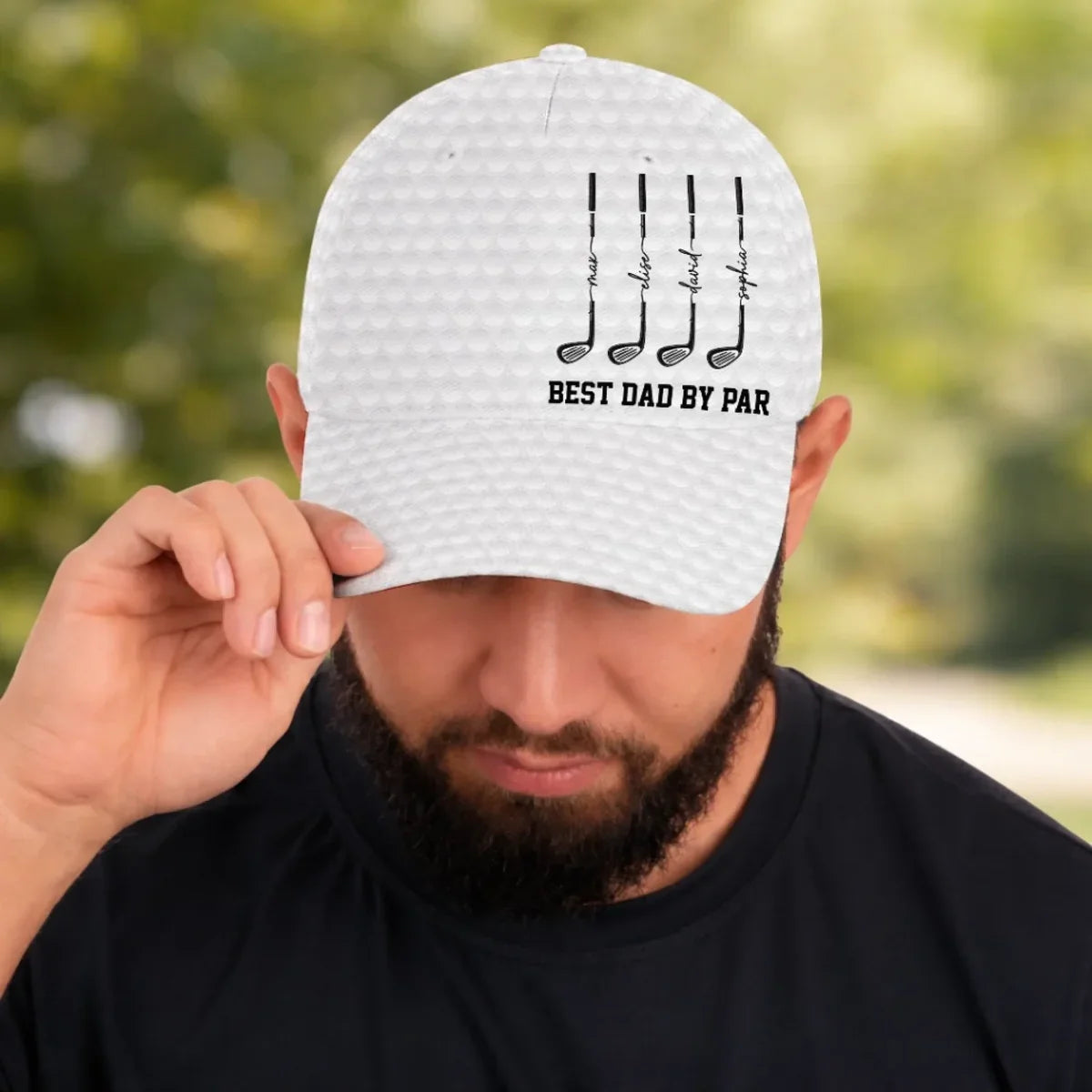 Classic Cap With Custom Golf Club Art, Creative Father's Day Gift For Dad, One-of-a-Kind Course Look