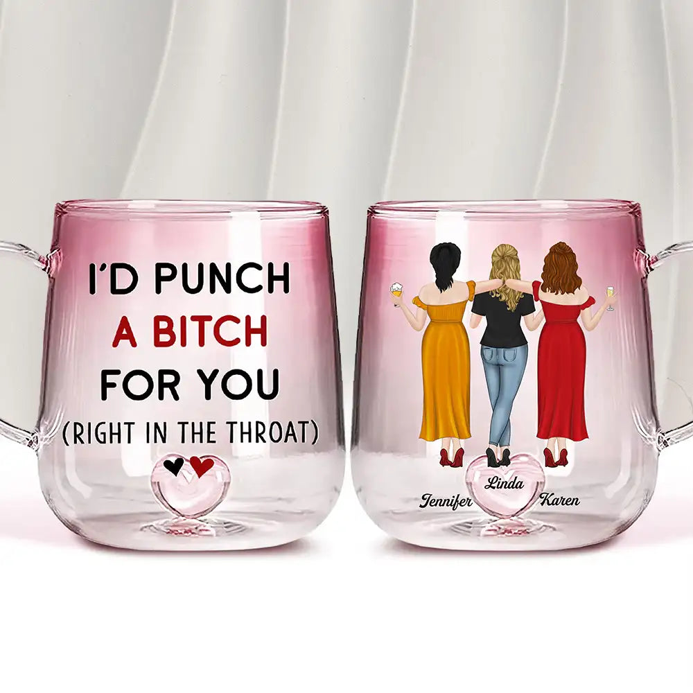 Best Friends Forever – Custom Gradient Glass Mug for Sisters and Best Friends with Fun Quote