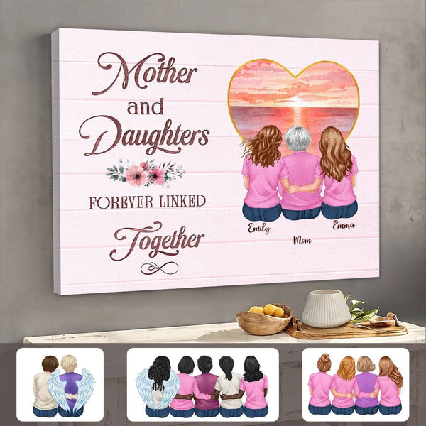 Forever Bonded - 'Always Liked Together' Personalized Poster or Canvas for Mom - Perfect Mother's Day Gift