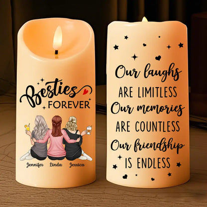 We Light Up Each Other’s Life – Besties Forever Personalized Flameless Candle, Perfect Gift for Soul Sisters or BFF