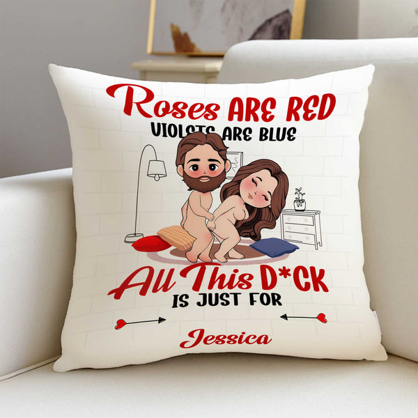 Custom Pillow – “Roses Are Red” Creative Valentine’s Day Gift, Ideal for Romantic Couple Moments