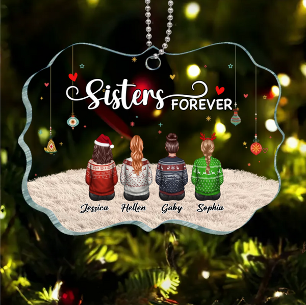 Sister - The Love Between Brothers And Sisters Is Forever - Personalized Ornament or Poster or Plaque or Keychain