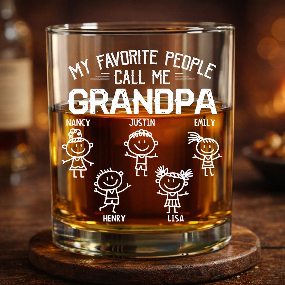 My Favorite People Call Me Grandpa Classic Tee Personalized Family Pride Shirt Sweet Everyday Gift for Grandpa