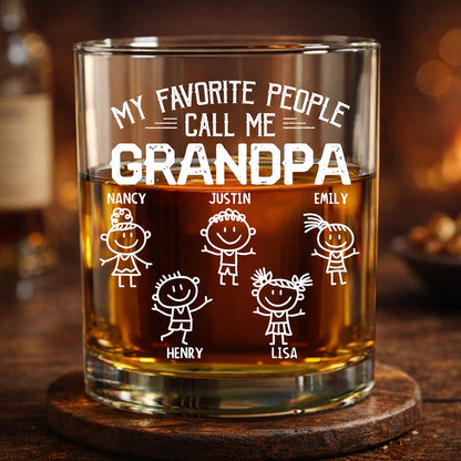 My Favorite People Call Me Grandpa Classic Tee Personalized Family Pride Shirt Sweet Everyday Gift for Grandpa