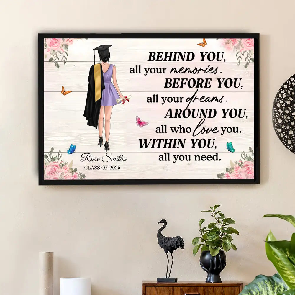 Personalized Graduation Keepsake – Motivational Wall Art for Students ...