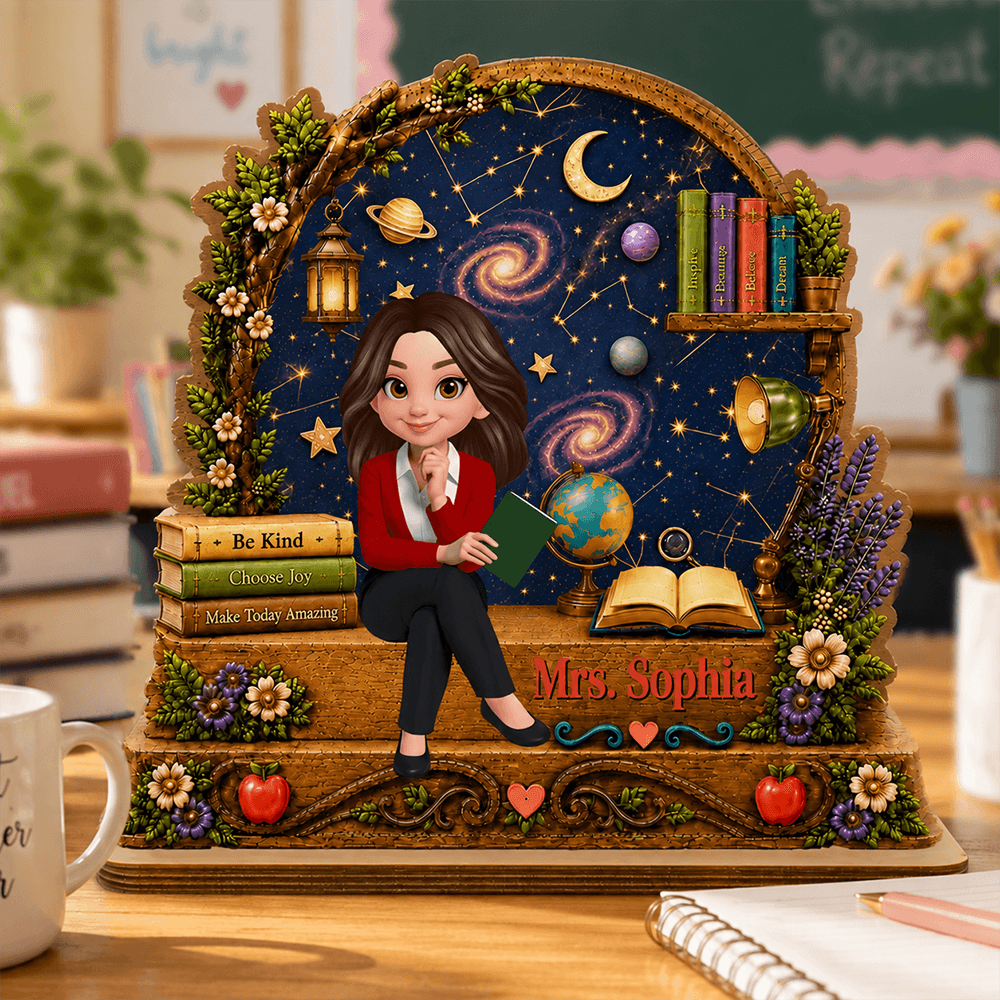 Personalized Teacher Wooden Plaque with Custom Name, Choose from Multiple Subject Themes, Unique Teacher Appreciation Gift