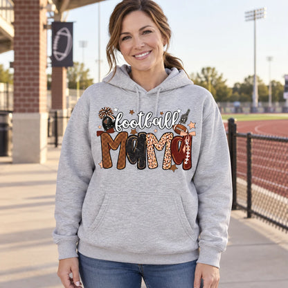 Personalized Football Mama Hoodie & Sweatshirt, Retro Game Day Shirt, Custom Gift for Football Moms