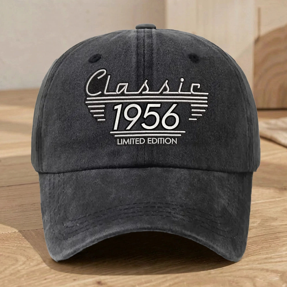 Personalized Washed Denim Baseball Cap, Custom Vintage Look Unique Gift for Dad or Friend