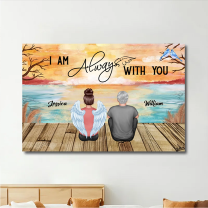 Personalized We're Always With You Blanket, Plaque, Keychain, Poster or Canvas, Ornament and Wallet Card - Unique Memorial Gift for Loved Ones