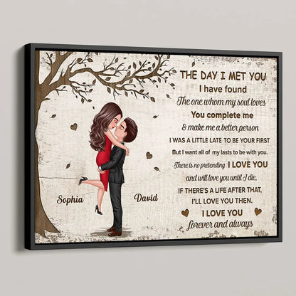 Love’s Embrace Artwork – Valentine’s Day “You Make Me a Better Person” Couple Poster, Perfect Gift for Newlyweds