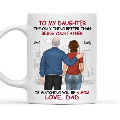 To My Daughter – Father or Mother & Daughter Back View Mug, Keychain, Canvas & More, A Heartfelt Gift from Dad or Mom for Mother’s Day or Birthday