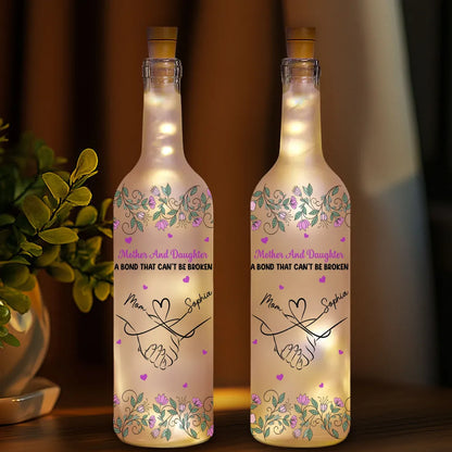 Mother And Daughter Bond Bottle Lamp, Personalized Cozy Ambient Light for Bedroom Decor, Thoughtful Unique Gift