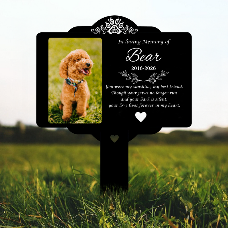 Personalized Dog Memorial Metal Garden Stake, In Loving Memory Tribute, Creative Sympathy Gift for Pet Owner