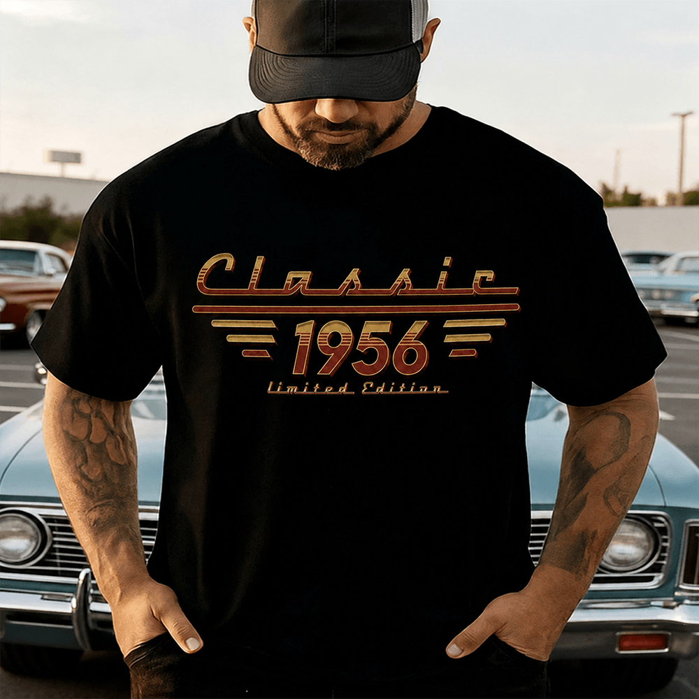 Classic Tee with Retro Limited Edition Design, Personalized Gift for Dad, Husband or Friend