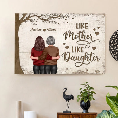 Poster Featuring Mother and Daughter Hug Scene, Clear & Textured Finish, Heartwarming Gift for Mother’s Day