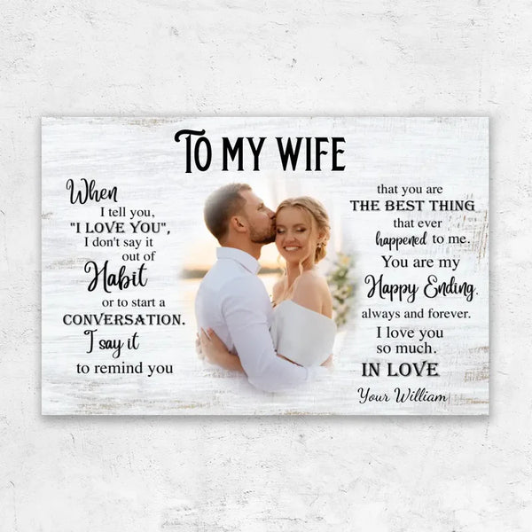 Personalized Poster for Couples on Valentine's Day - A Deep Love Confession