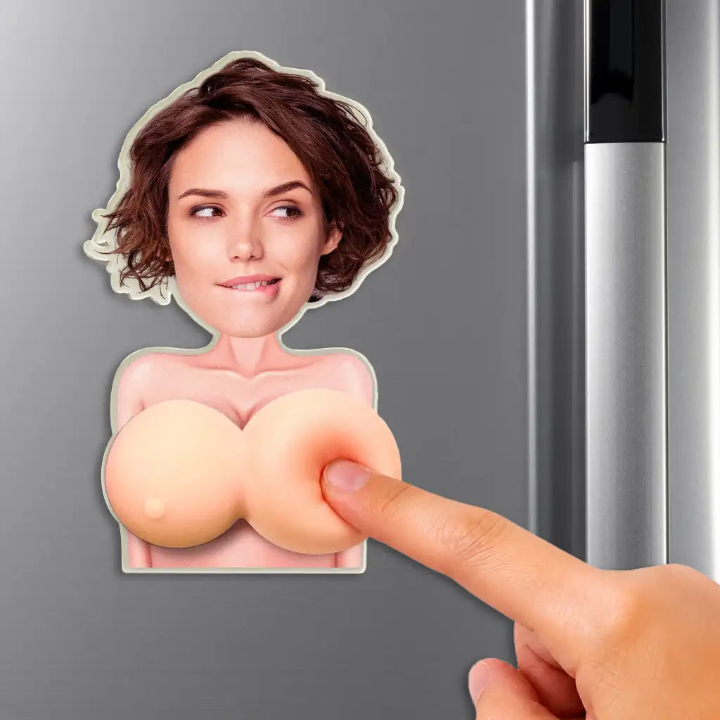 Silicone Acrylic Magnet, Personalized Cheeky Portrait Keepsake, Creative Gift For Partner Or Friend