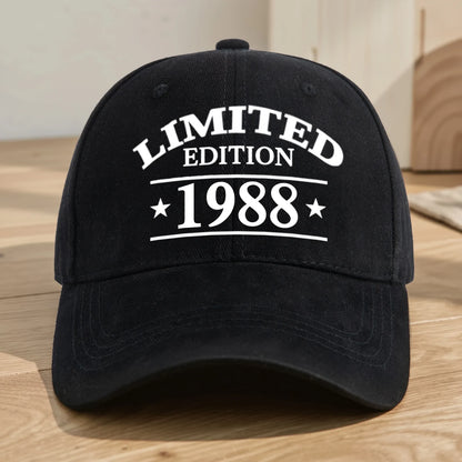 Personalized Unstructured Washed Cotton Cap, Custom Vintage Typography, Unique Creative Gift for Dad or Husband
