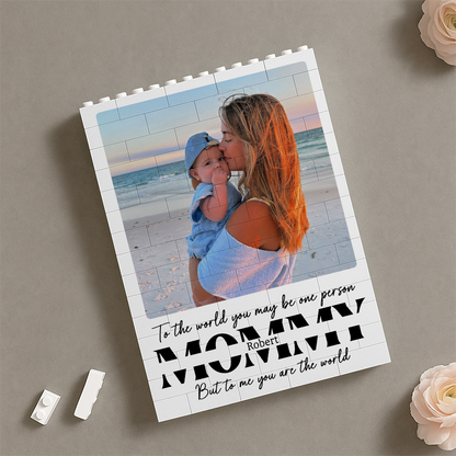 Custom PVC Building Brick Puzzle for Mom - Happy Mother's Day Photo Keepsake, Heartwarming Unique Gift