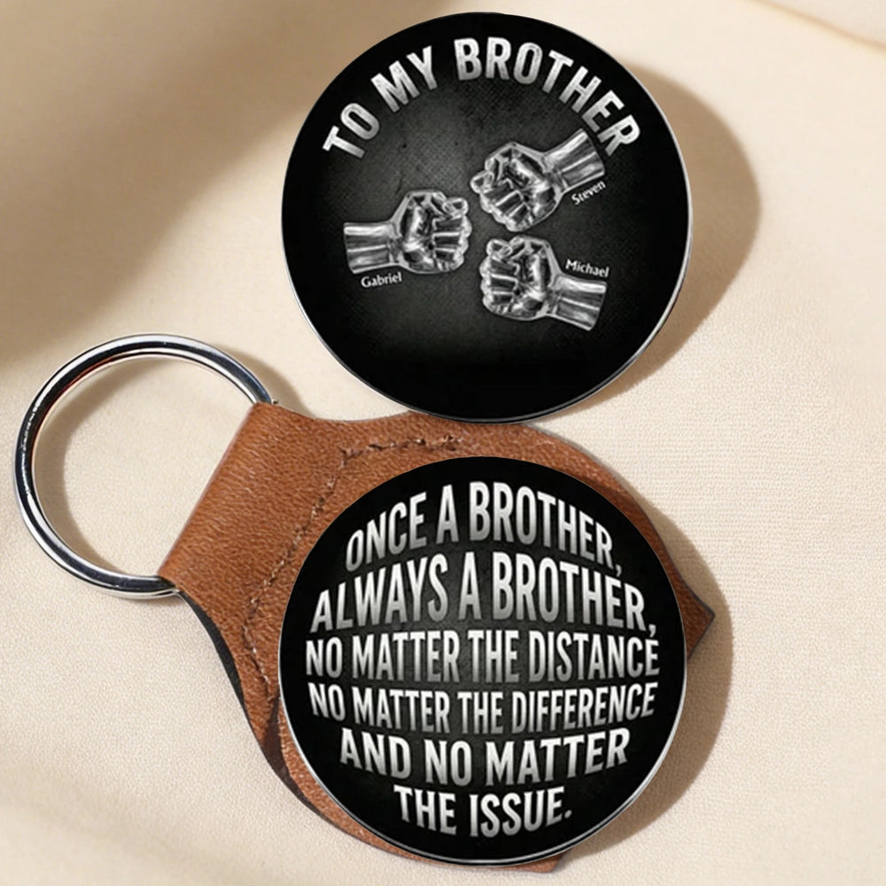 Pocket Hug for Brother, Once A Brother Always A Brother Message, Personalized Keepsake Gift for Long-Distance Love