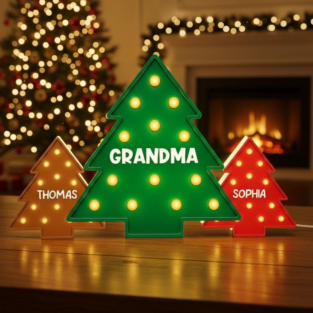 Christmas Tree Acrylic Light Box – Personalized Holiday Gift for Grand ...
