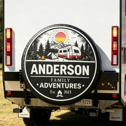 Personalized Enamel Mug with Mountain Camping Badge Design for Family Adventures, Unique Outdoor Gift for Travel Lovers
