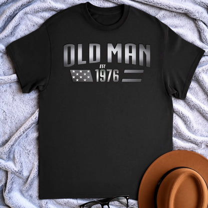Personalized Old Man Classic Tee, Bold Vintage Graphic, Unique Gift for Dad or Husband