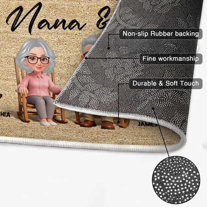 There's No Place Like Grandparents' House Standard Doormat, Personalized Creative Gift for Family