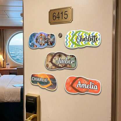 Summer Flip Flops - Cruise Door Signs Stateroom Decor Cruising Family Vacation, Girls Trip - Personalized Magnet