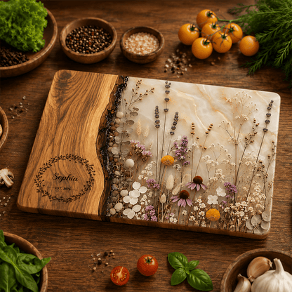 Personalized Tempered Glass Cutting Board, Stain Resistant & Odor Resistant Kitchen Board with Custom Name, Easy Clean Gift for Home Cooks