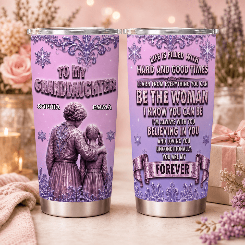 Personalized Grandchildren Tumbler, Custom Names & Multiple Grandkids, Meaningful Gift from Grandma for Granddaughter or Grandson