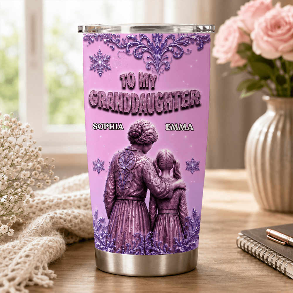 Personalized Grandchildren Tumbler, Custom Names & Multiple Grandkids, Meaningful Gift from Grandma for Granddaughter or Grandson