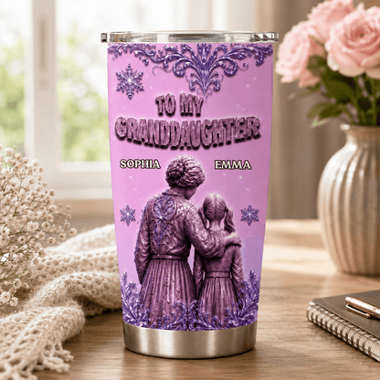 Personalized Grandchildren Tumbler, Custom Names & Multiple Grandkids, Meaningful Gift from Grandma for Granddaughter or Grandson