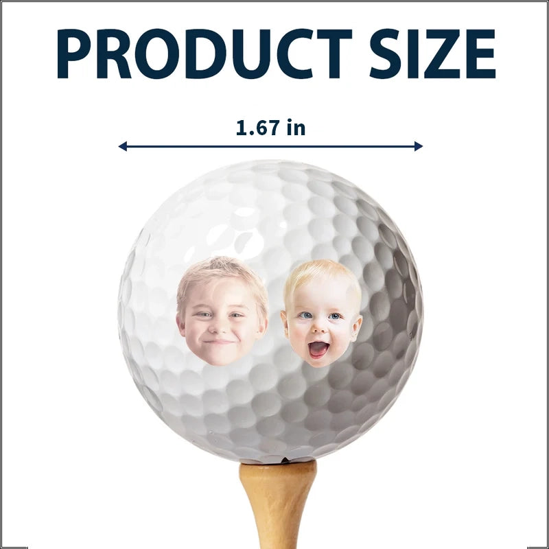 Custom Golf Ball for Dad, Funny Baby Photo Keepsake, Creative Father's Day Gift for Golf Lovers