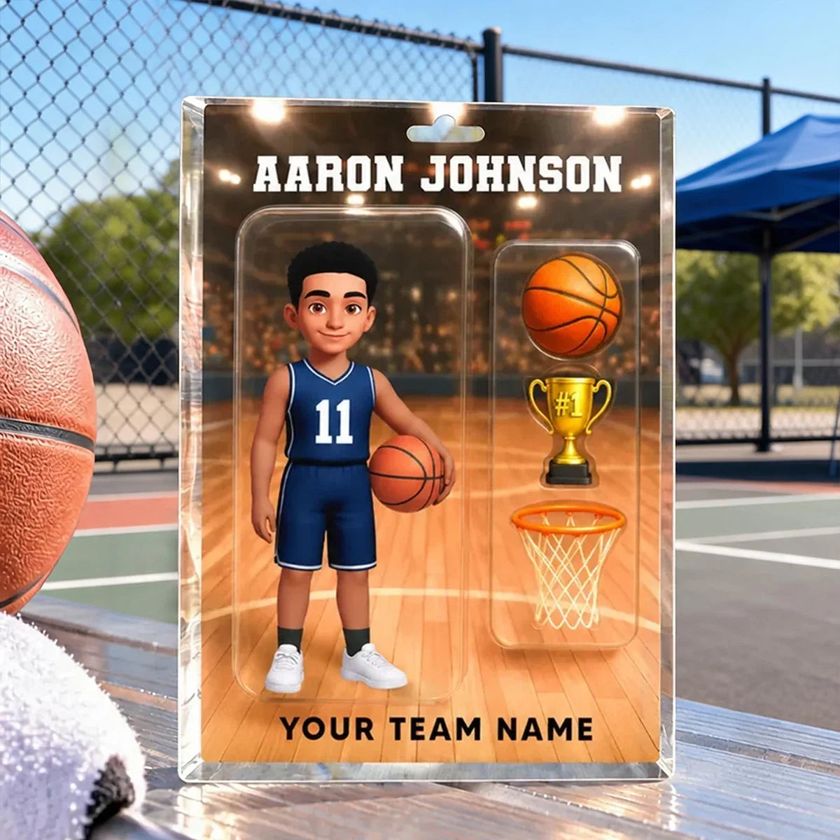 Basketball Player Acrylic Block Plaque, Personalized Team Keepsake, Creative Gift for Son or Grandson