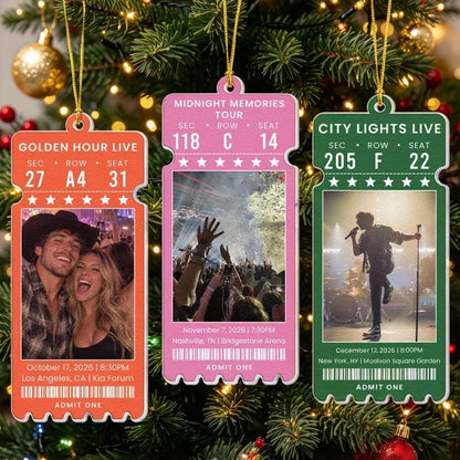 Personalized Acrylic Magnet, Colorful Concert Ticket With Cheering Fans, Unique Creative Gift for Music Lovers