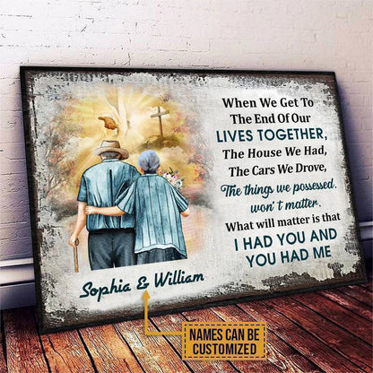 Personalized Christian Old Couple When We Get Custom Poster