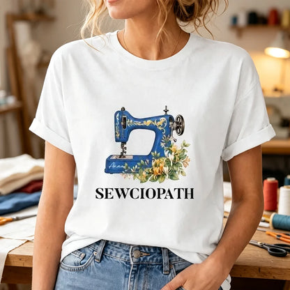Personalized Classic Tee with Funny Fabric Collecting Quote, Unique Sewing Gift for Mom, Grandma or Friend