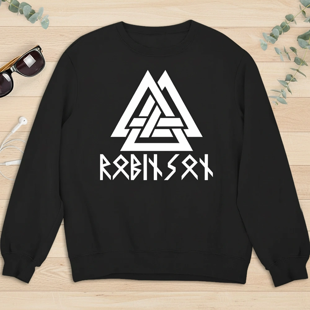 M Rune With Triangle Mystic Rune Triangle Classic Tee, Personalized Custom Graphic for Trav ...