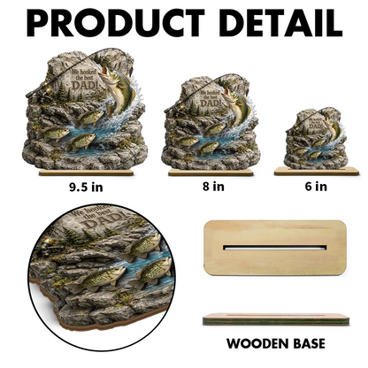 We Hooked the Best Dad 2-Layer Wooden Plaque, Creative Custom Gift from Kids