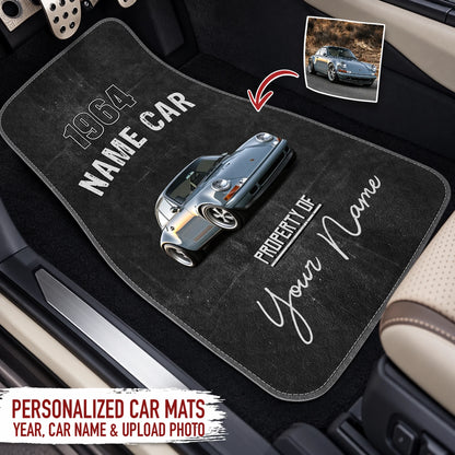 Personalized Polyester Car Floor Mats with Custom Car Artwork, Unique Gift for Car Enthusiasts
