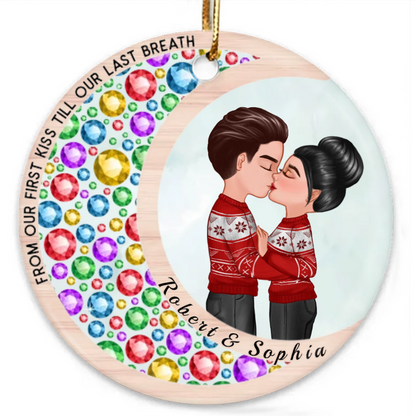 Personalized "I Love You to the Moon and Back" Ornament, Plaque, Keychain, Sign - Romantic Gift for Couples