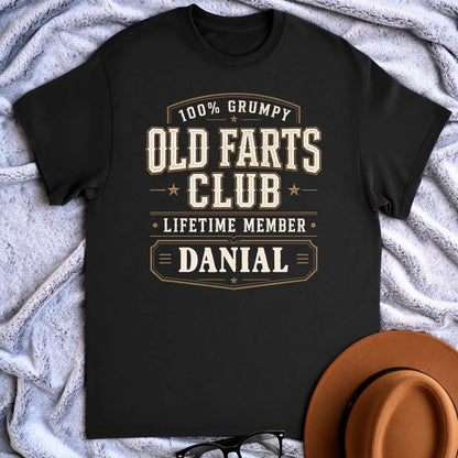 Personalized Classic Tee, Grumpy Old Farts Club Lifetime Member, Unique Gift for Dad or Grandpa