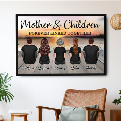 Personalized Sunset Music Theme Acrylic Fridge Magnet – Custom Gift for Mothers