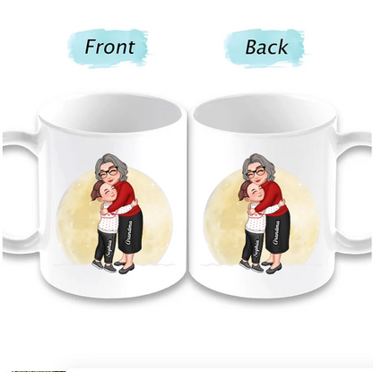 Cute Grandma & Grandkid Hugging - Gift For Grandkids & Grandma - Personalized Acrylic Ornament