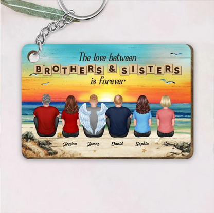Personalized Brothers & Sisters Forever Keychian, Cup, Ornament, Poster or Canvas, Plaque, Wallet Card - Perfect Gift for Siblings, Memorial Keepsake