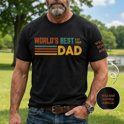 World's Best Dad Custom Name Father's Day Gift For Dad, Husband - Personalized Shirt