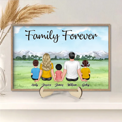 Personalized Family Poster, Plaque, Ornament, Keychain, and Sign - "Family Forever"
