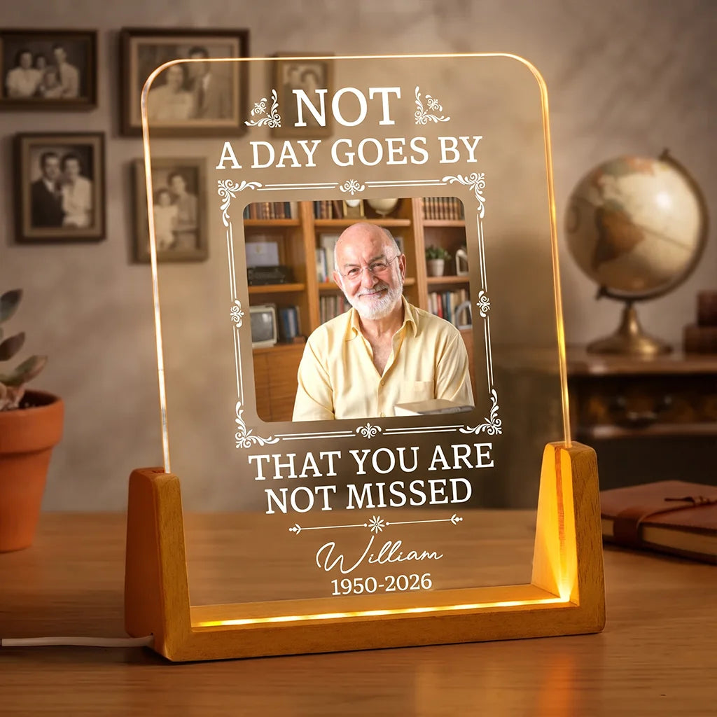 Custom LED Light Frame With Soft Glow, Not A Day Goes By Memorial Creative Gift for Family