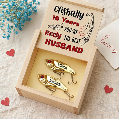 Personalized Fishing Lure With Reely Love Pun, Unique Creative Gift For Husband Anniversary